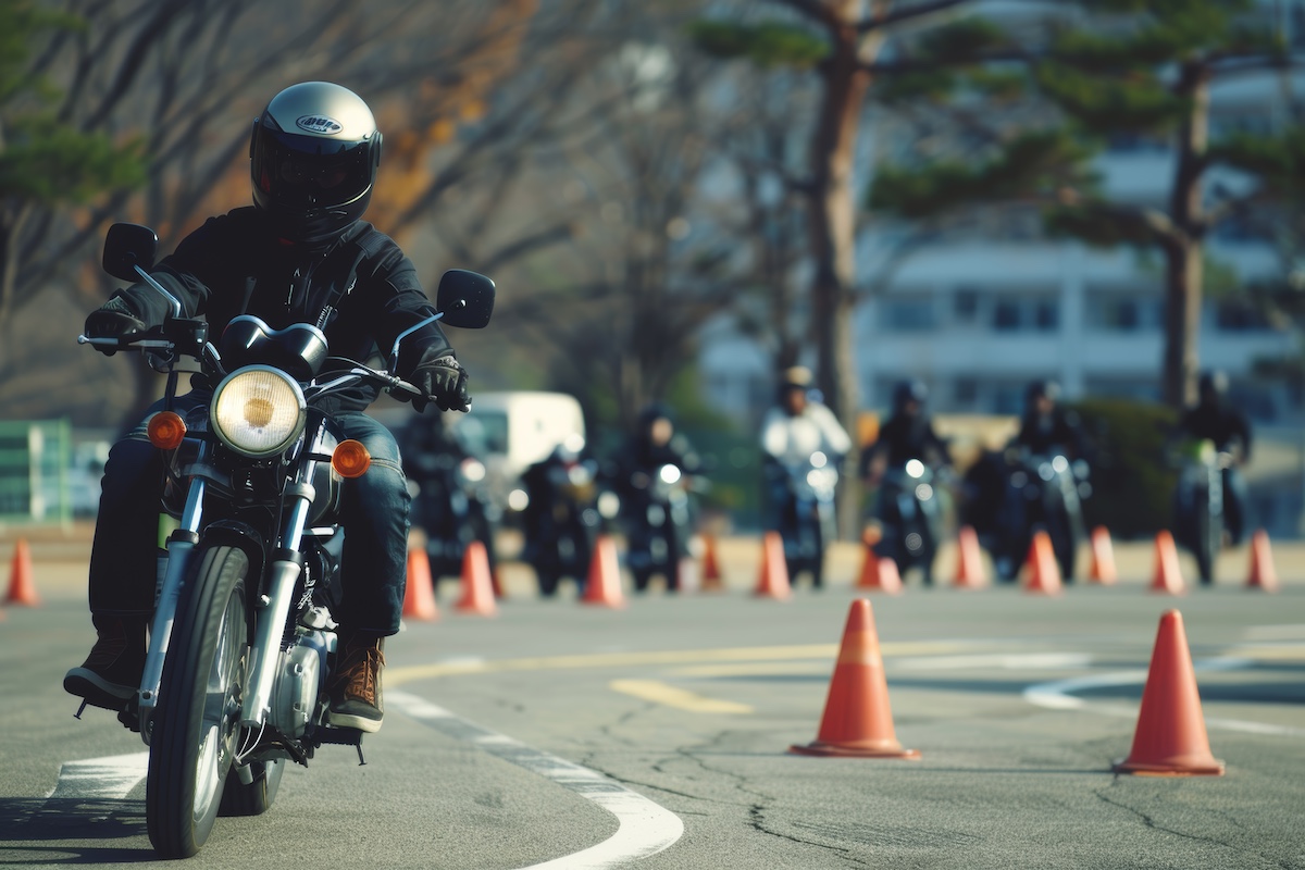 Motorcycle rider on scenic road — motorcycle adventures and destinations for beginner riders